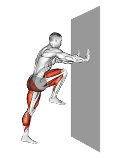 High Knee against wall exercise demonstration for Cardio, Body weight
