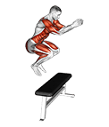 Jump Box exercise demonstration for Cardio, Body weight