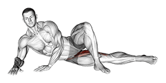 Side Lying Hip Adduction exercise demonstration for Hips, Body weight