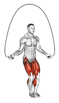 Side-to-Side Jump Rope exercise demonstration for Cardio, Rope