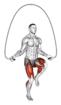 High Knee Jump Rope exercise demonstration for Cardio, Rope