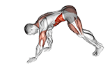 Inchworm exercise demonstration