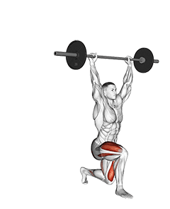 Barbell Overhead Lunge exercise demonstration