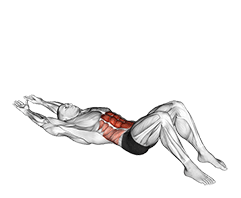 Crunch exercise demonstration