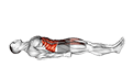 Sprinter Crunch exercise demonstration for Waist, Body weight