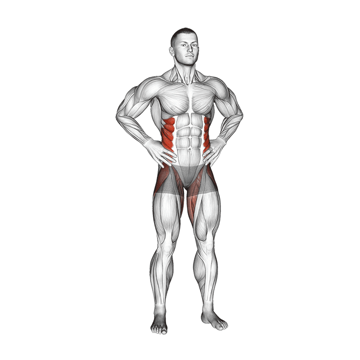 Standing Side Leg Raise exercise demonstration for Hips, Body weight