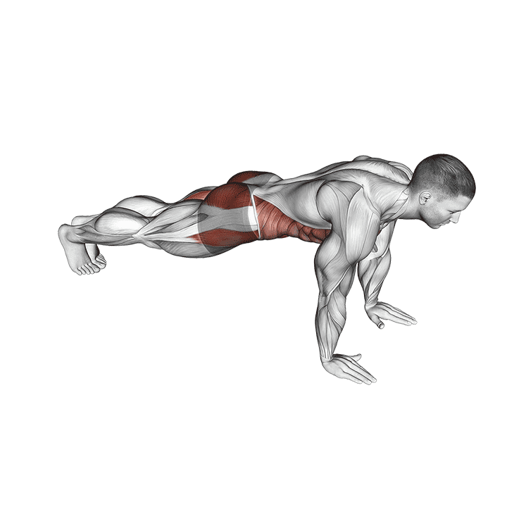 Plank Jack exercise demonstration for Waist, Body weight