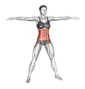 Bodyweight Windmill exercise demonstration for Waist, Body weight