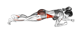 Forward Step Front Plank exercise demonstration for Hips, Body weight