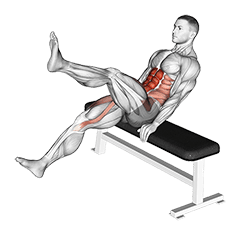 Seated Flutter Kick exercise demonstration