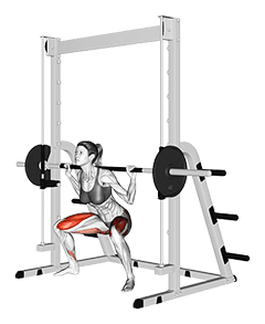 Smith Sumo Squat exercise demonstration