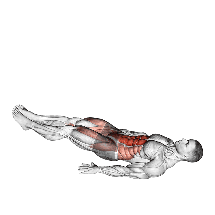 Criss Cross Leg Raises exercise demonstration for Hips, Body weight