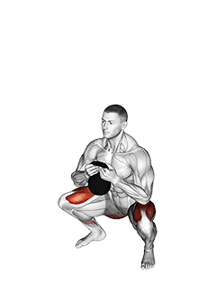 Kettlebell Sumo Squat exercise demonstration for Hips, Kettlebell