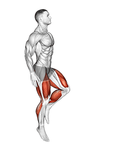 Jumping Pistol Squat exercise demonstration for Plyometrics, Body weight