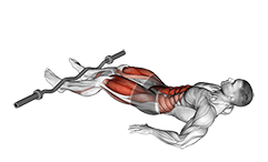 EZ-Bar Reverse Crunch exercise demonstration