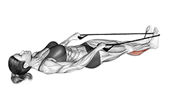 Calf Stretch with Rope exercise demonstration for Calves, Body weight