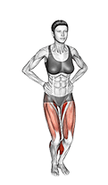 Circles Knee Stretch exercise demonstration for Calves, Body weight