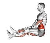Spine Stretch Forward exercise demonstration for Hips, Body weight