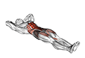 Crunch Single Leg Lift exercise demonstration for Waist, Body weight