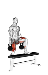 Kettlebell Step-Up exercise demonstration