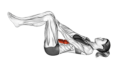 Lying Ab Press exercise demonstration for Waist, Body weight
