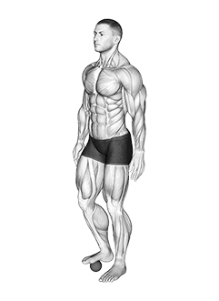Roll Ball Foot exercise demonstration for Calves, Rollball