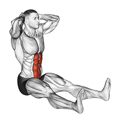 Chin-to-chest Stretch exercise demonstration for Waist, Body weight
