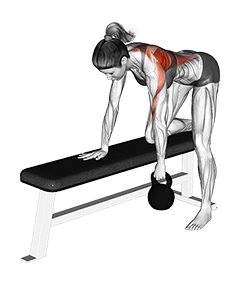 Kettlebell Rear Delt Row exercise demonstration