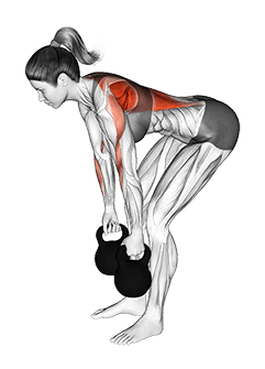 Kettlebell Bent-Over Row exercise demonstration