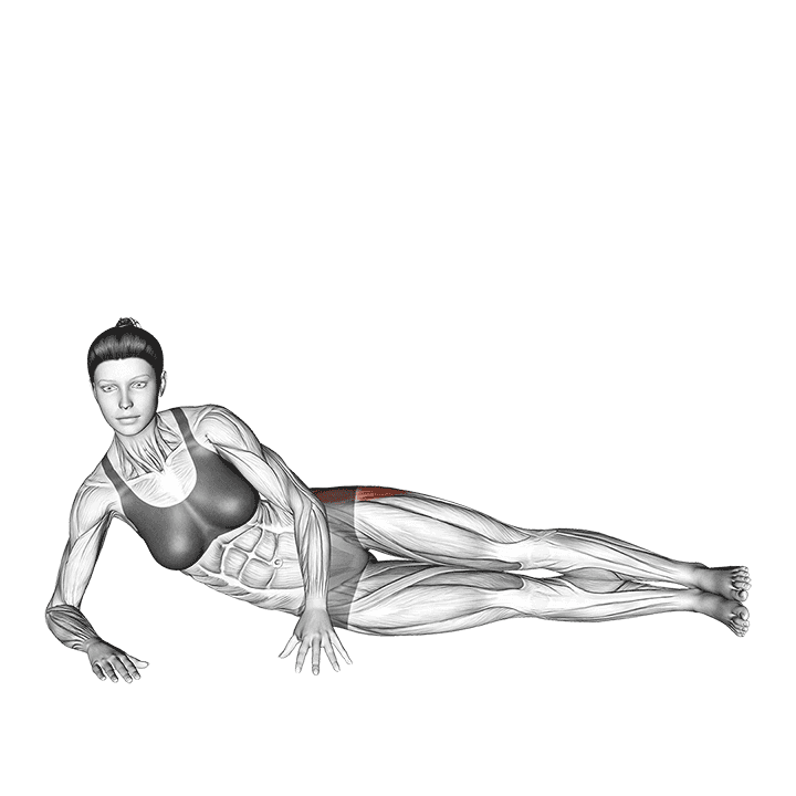 Side Lying Scissors exercise demonstration for Hips, Body weight