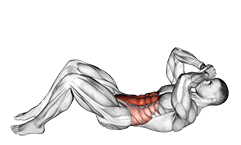 3/4 Sit-up exercise demonstration