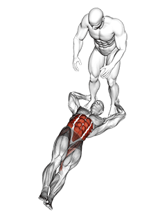 Assisted Lying Leg Raise With Lateral Throw Down exercise demonstration for Waist, Assisted