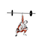 Barbell One Arm Snatch exercise demonstration for Shoulders, Barbell