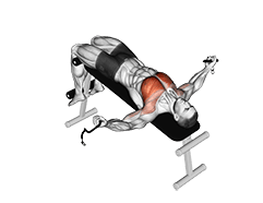 Decline Fly exercise demonstration for Chest, Cable