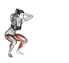 Frog Hops exercise demonstration for Plyometrics, Body weight