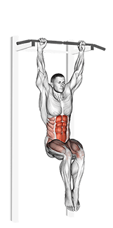 Hanging Pike exercise demonstration for Waist, Body weight