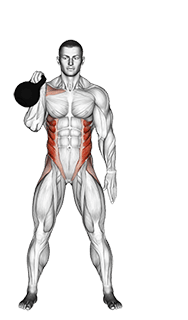 Kettlebell Bent Press exercise demonstration