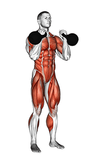 Kettlebell Double Jerk exercise demonstration