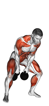 Kettlebell Two Arm Clean exercise demonstration