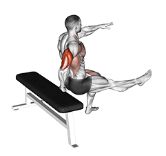 One Arm Dip exercise demonstration for Triceps, and Upper Arms, Body weight