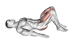 Rear Decline Bridge exercise demonstration for Waist, Body weight