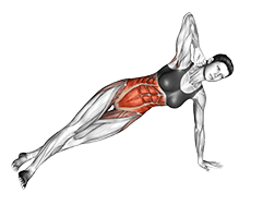 Side Stretch Crunch exercise demonstration