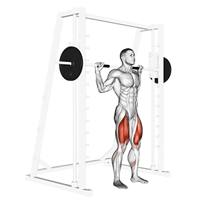 Smith Squat exercise demonstration for Hips, Smith machine