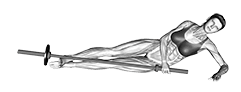 Weighted Lying Hip Abduction exercise demonstration for Hips, Weighted