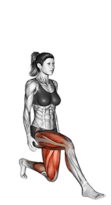 Crescent Moon Pose exercise demonstration for Yoga, Body weight