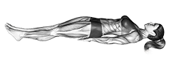 Fish Pose Matsyasana exercise demonstration for Yoga, Body weight