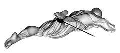Band Lying Hip External Rotation exercise demonstration for Hips, Band