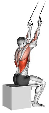 Band underhand pulldown exercise demonstration