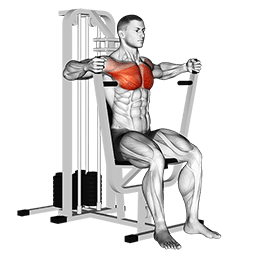 Lever Parallel Chest Press exercise demonstration for Chest, Leverage machine