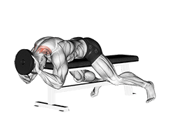 Lying Neck Extension exercise demonstration for Neck, Weighted